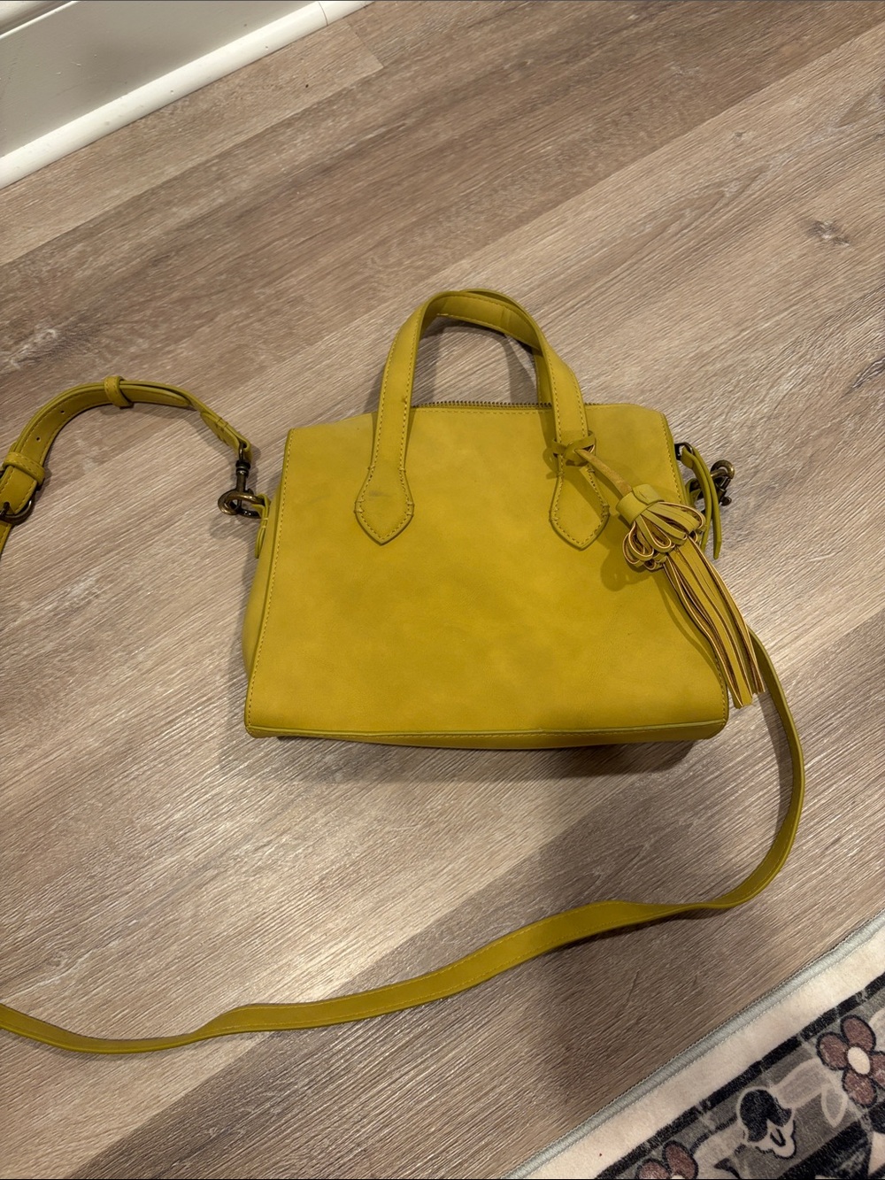 Light green  Suede Top-Handle Crossbody Bag - Unbranded